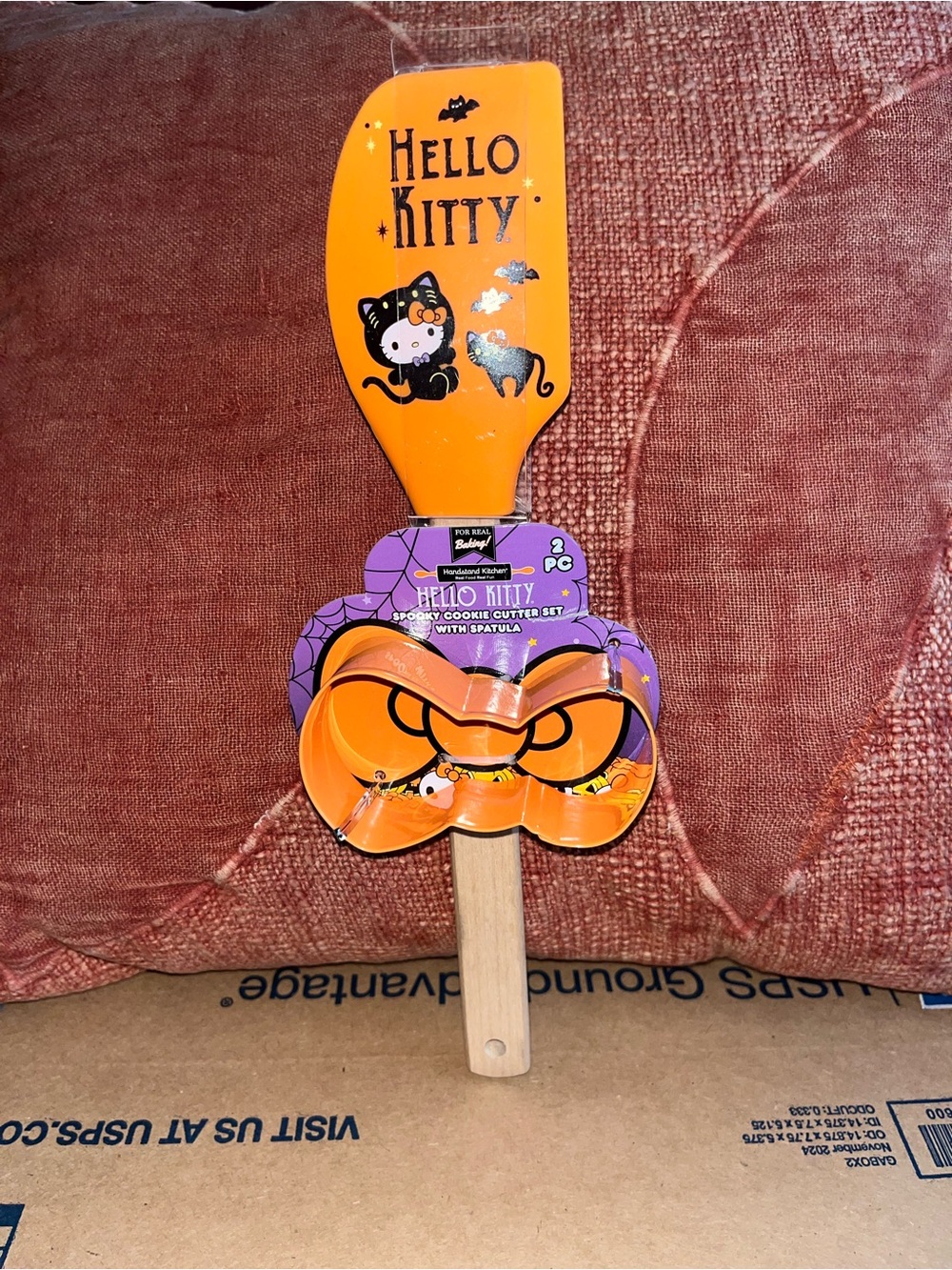 Hello Kitty Orange Pumpkin Spatula & Cookie Cutter Set NEW NWT LAST ONE